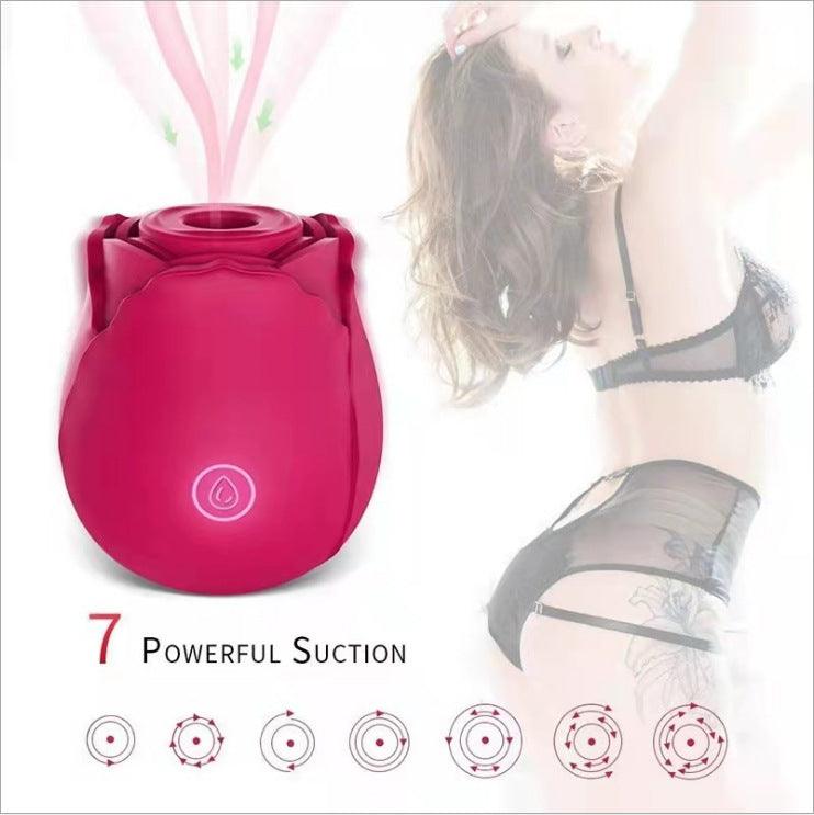 The Kiss - Rose Toys Clitoral Vibrator For Women 7 Powerful Sucking Modes - SqueezeBx